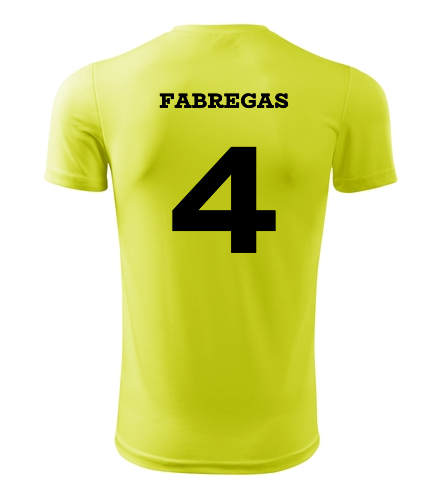 Dětský fotbalový dres Fabregas neonově žlutá